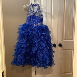 Blue pageant dress  Girls size 10